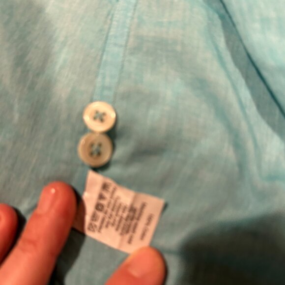 J.Crew Factory Short-Sleeve Button-Up Shirt – Turquoise Blue – Size S - Picture 2 of 7